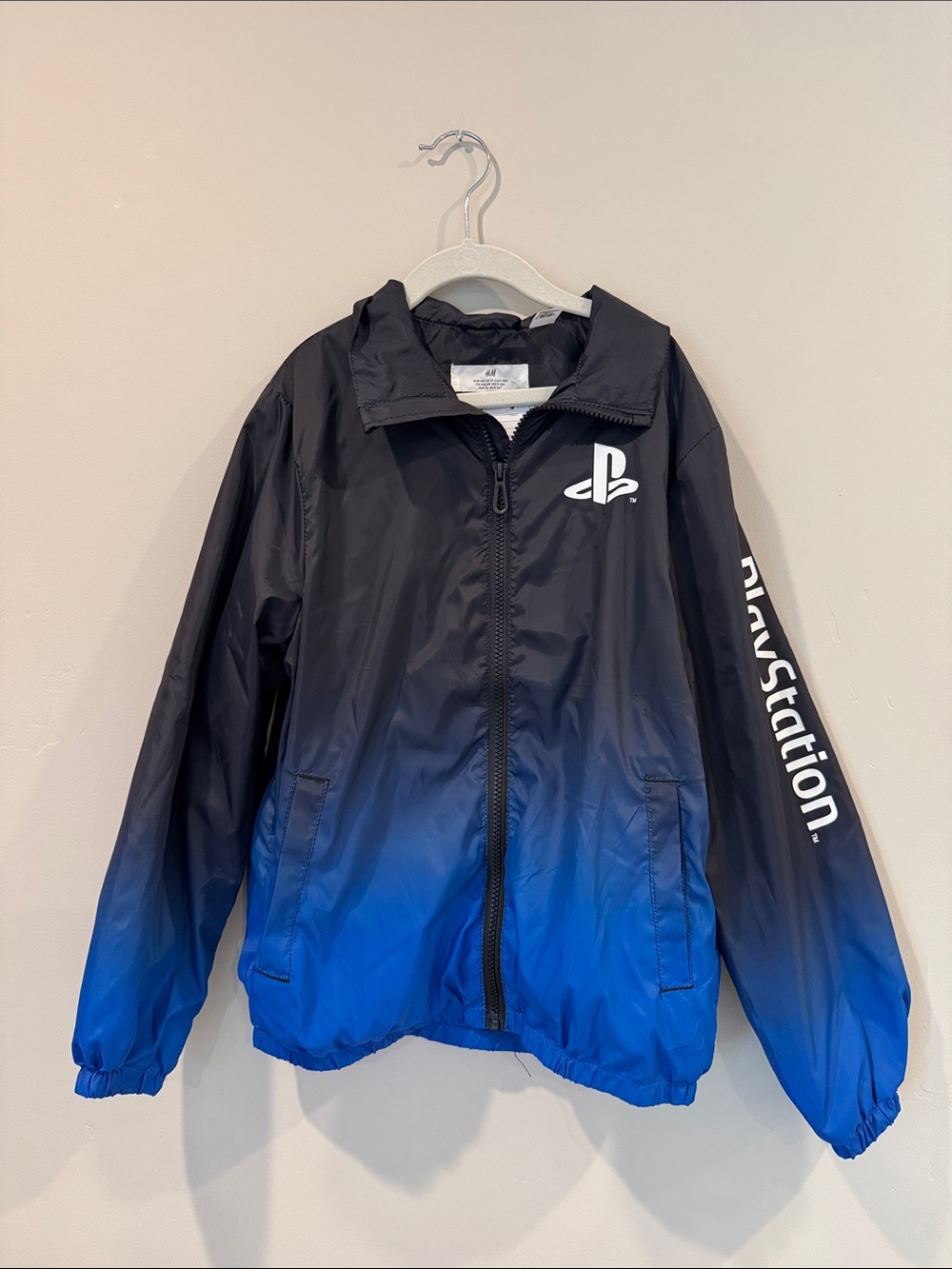 H&M Black-to-Blue Ombre PlayStation Raincoat